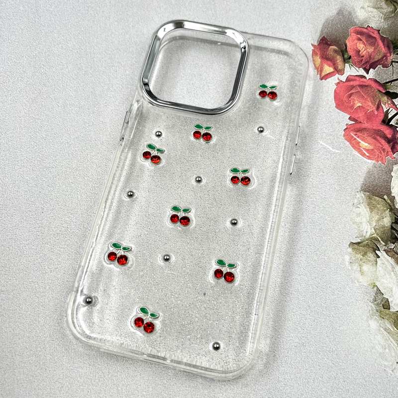 قاب گوشی iPhone 14 Pro آیفون Luxury Case سوپر شاین لنز Silver گیلاس کد 876044 - Image 2