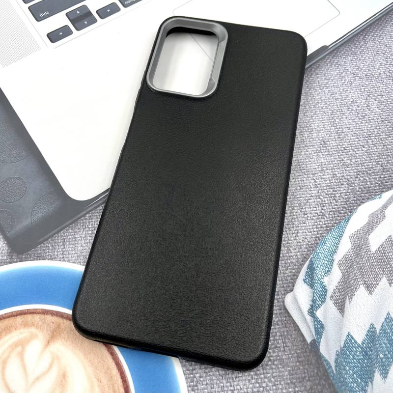 قاب گوشی Redmi Note 11 Pro / Redmi Note 12 Pro 4G شیائومی Texture سیلیکونی Leather Case لنز کرومی مشکی کد 883699 - Image 2