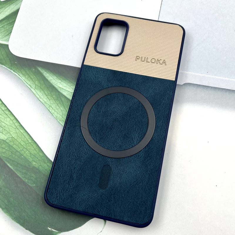 قاب گوشی Galaxy A51 سامسونگ Leather Cover مگ سیف Magsafe اورجینال لوکس کلاسیک سرمه ای کد 886232 - Image 2