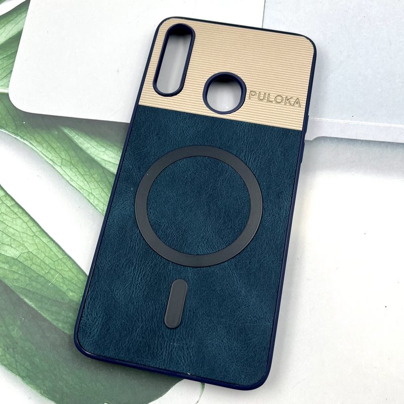 قاب گوشی Galaxy A20S سامسونگ Leather Cover مگ سیف Magsafe اورجینال لوکس کلاسیک سرمه ای کد 894559 - Image 2
