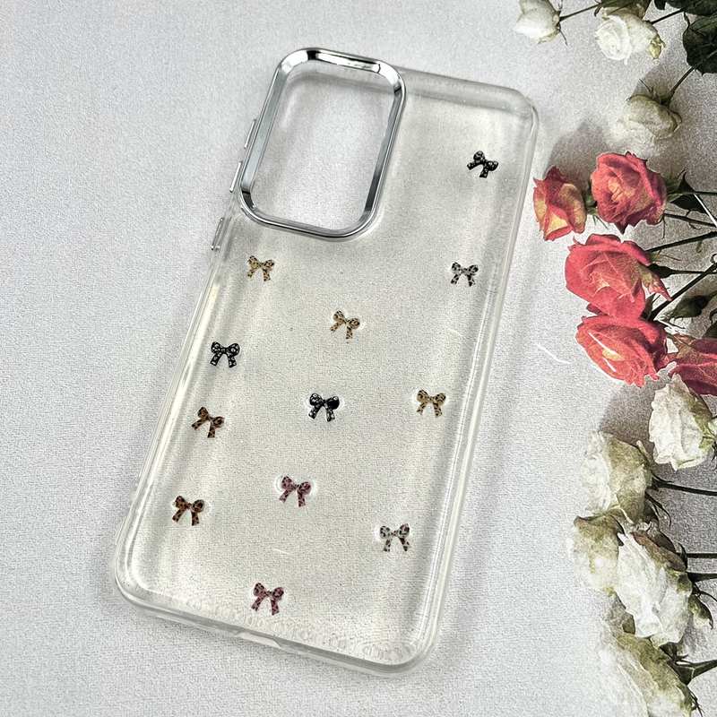قاب گوشی Galaxy A36 / A56 سامسونگ Luxury Case سوپر شاین لنز Silver پاپیون رنگی کد 897440 - Image 2