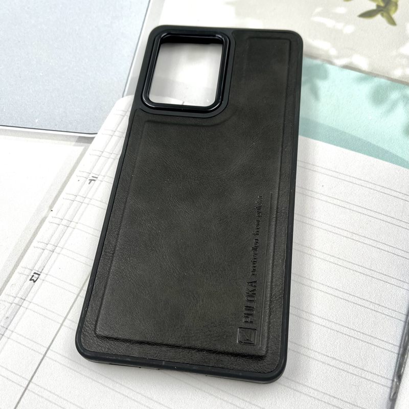 قاب گوشی Redmi Note 12 Pro 5G / Poco X5 Pro شیائومی چرم Puloka Design اورجینال داخل پارچه ای لنز Metal مشکی کد 897523 - Image 2