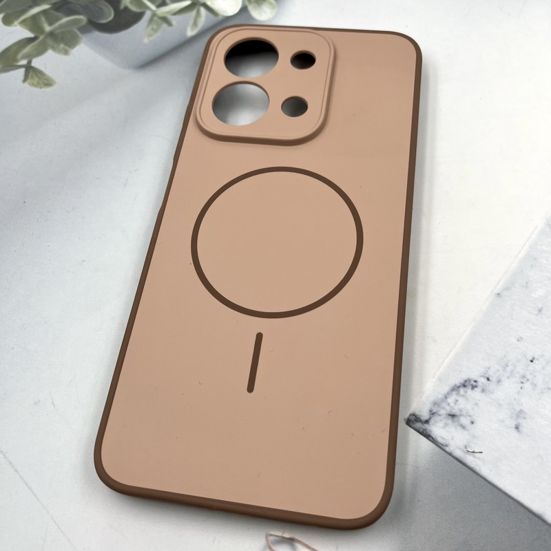 قاب گوشی Redmi 15C / Poco C85 شیائومی سیلیکونی Soft Case پاستلی طرح مگ سیف Magsafe محافظ لنز دار موکا کد 897792 - Image 2