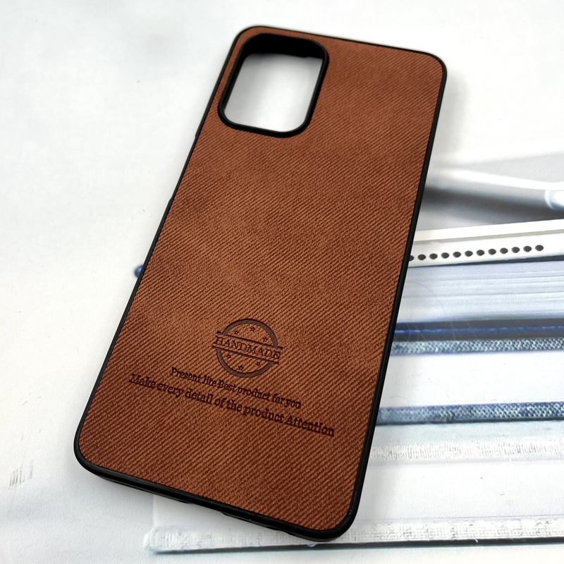 قاب گوشی Galaxy A22 4G / Galaxy M32 4G سامسونگ Cotton Case مخمل چرمی Hand Made کلاسیک عسلی کد 903521 - Image 2
