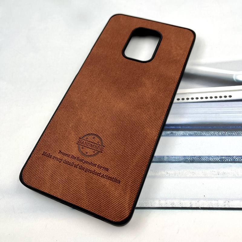 قاب گوشی Redmi Note 9S / Redmi Note 9 Pro شیائومی Cotton Case مخمل چرمی Hand Made کلاسیک عسلی کد 905101 - Image 2