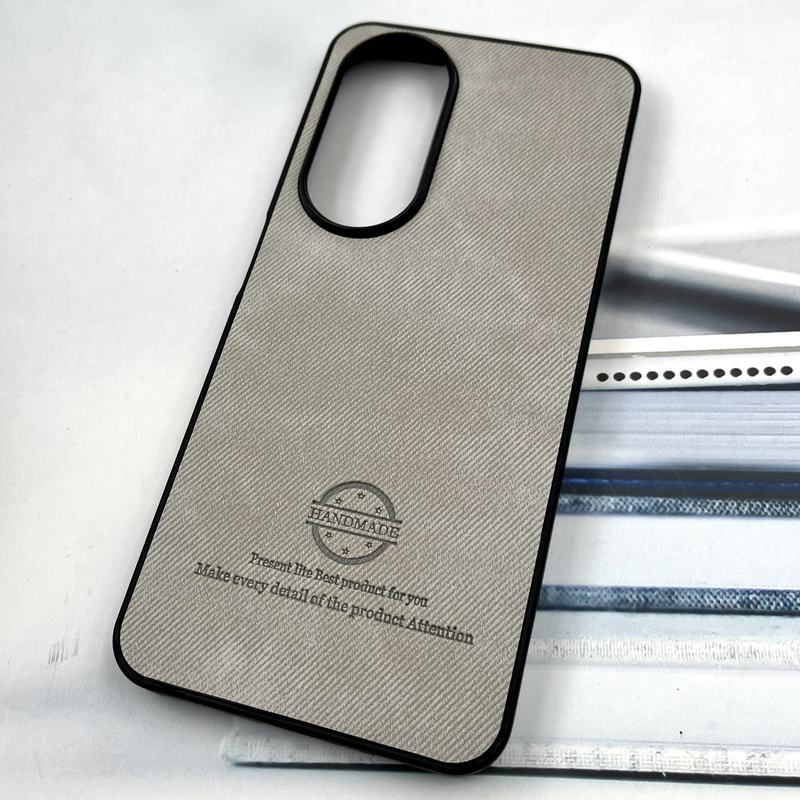 قاب گوشی Honor X7B آنر Cotton Case مخمل چرمی Hand Made کلاسیک طوسی کد 905417 - Image 2