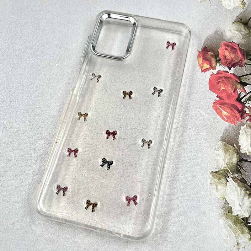 قاب گوشی Galaxy A12 / Galaxy M12 سامسونگ Luxury Case سوپر شاین لنز Silver پاپیون رنگی کد 915685 - Image 2