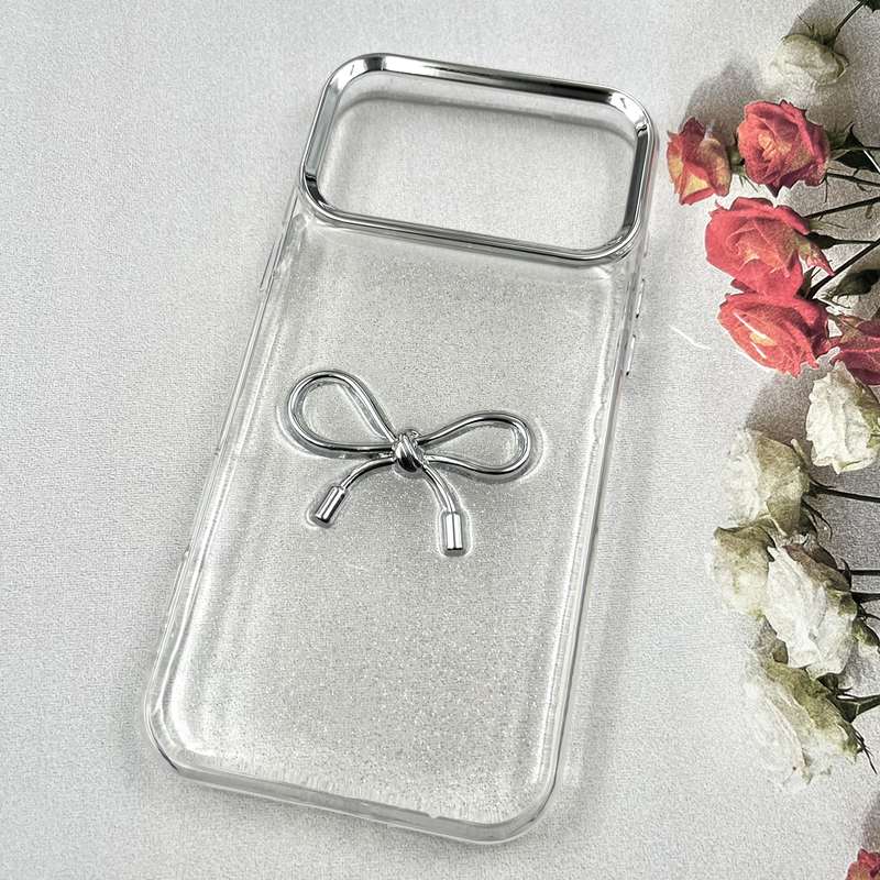 قاب گوشی iPhone 17 Pro Max آیفون Luxury Case سوپر شاین لنز Silver پاپیون کد 915686 - Image 2