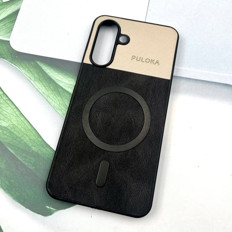 قاب گوشی Galaxy A26 سامسونگ Leather Cover مگ سیف Magsafe اورجینال لوکس کلاسیک مشکی کد 919446 - Image 2