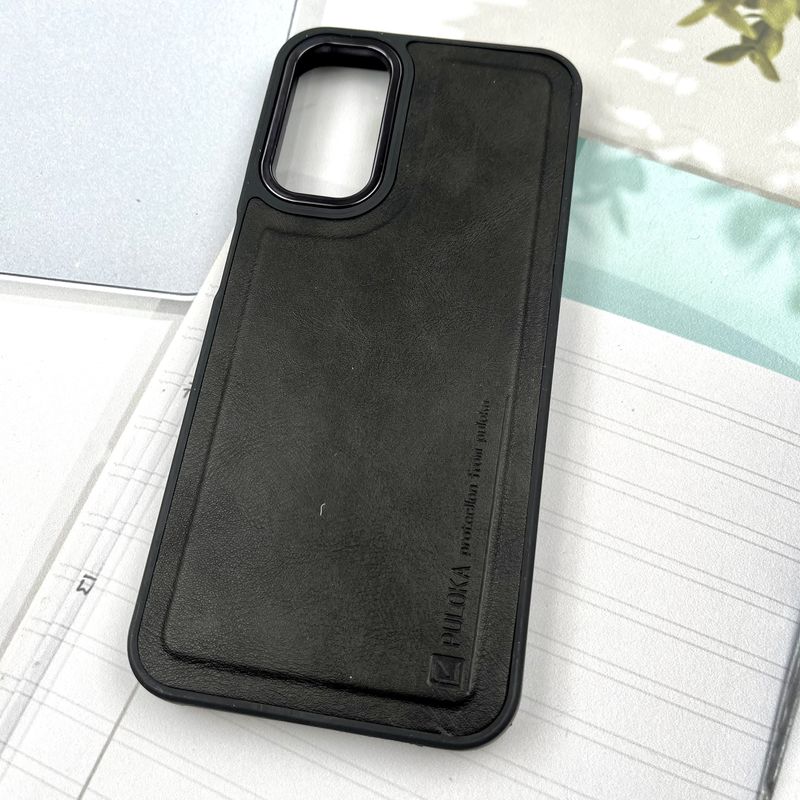قاب گوشی Galaxy A14 سامسونگ چرم Puloka Design اورجینال داخل پارچه ای لنز Metal مشکی کد 923531 - Image 2