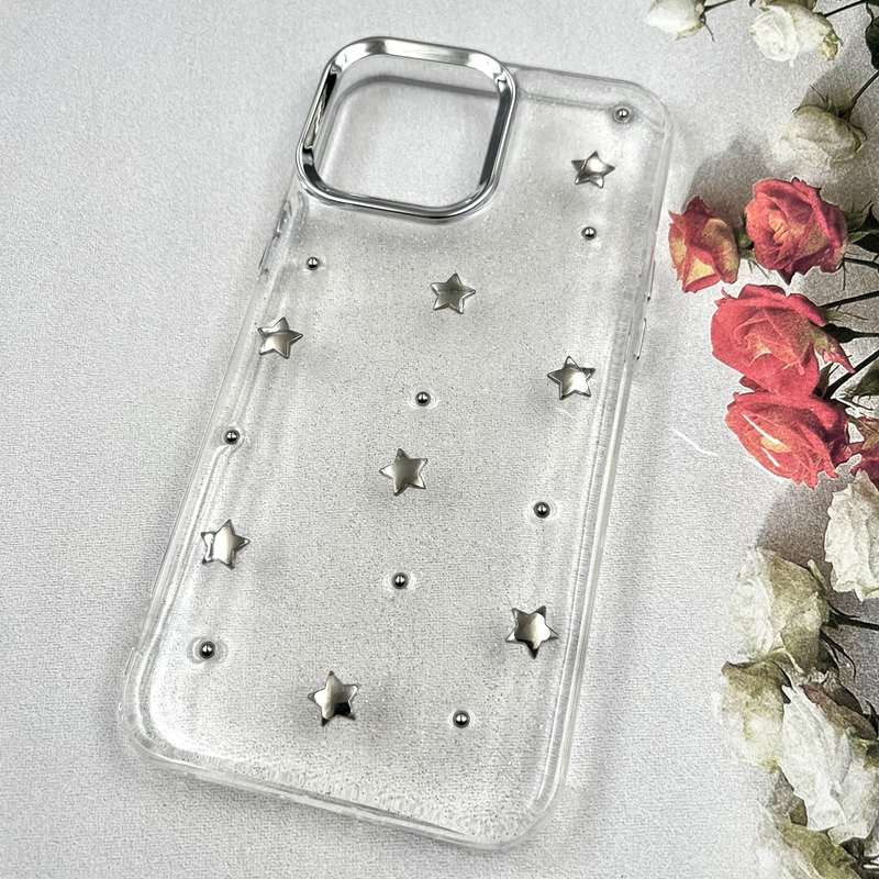 قاب گوشی iPhone 12 Pro Max آیفون Luxury Case سوپر شاین لنز Silver ستاره کد 927996 - Image 2