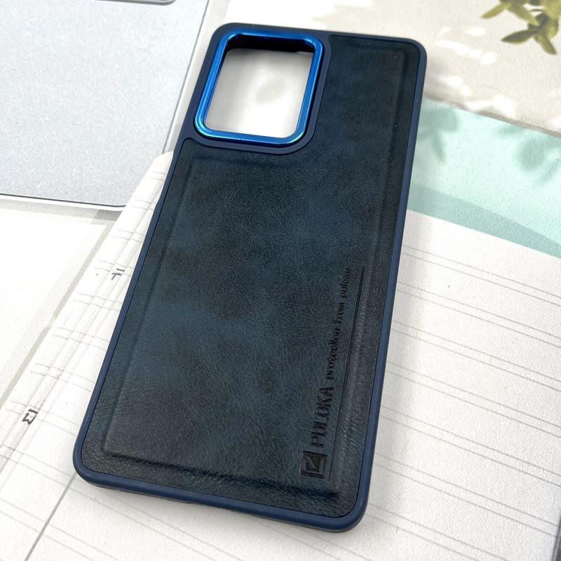 قاب گوشی Redmi Note 12 Pro 5G / Poco X5 Pro شیائومی چرم Puloka Design اورجینال داخل پارچه ای لنز Metal سرمه ای کد 929130 - Image 2
