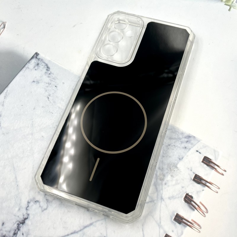 قاب گوشی Galaxy A14 سامسونگ Clear Cover طرح مگ سیف Magsafe ایربگ دار ضد ضربه مشکی محافظ لنز دار کد 939191 - Image 2