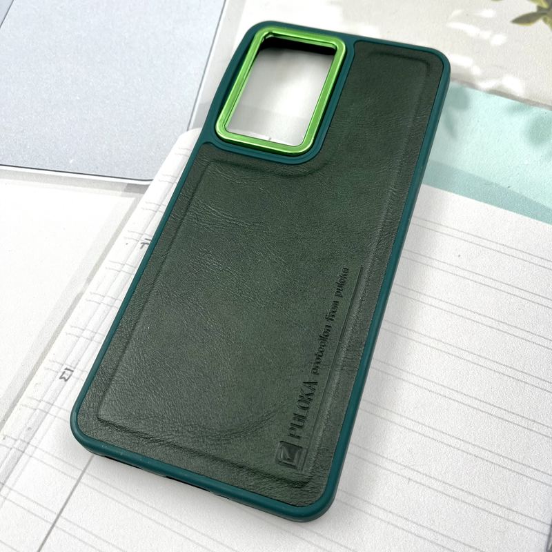 قاب گوشی Poco F5 Pro شیائومی چرم Puloka Design اورجینال داخل پارچه ای لنز Metal سبز کد 948162 - Image 2
