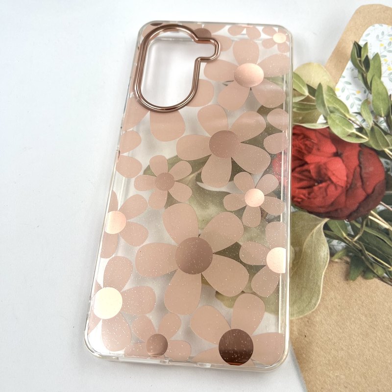 قاب گوشی Poco X7 Pro شیائومی Flower Case شفاف لوکس طرح گل لنز Copper کد 950849 - Image 2