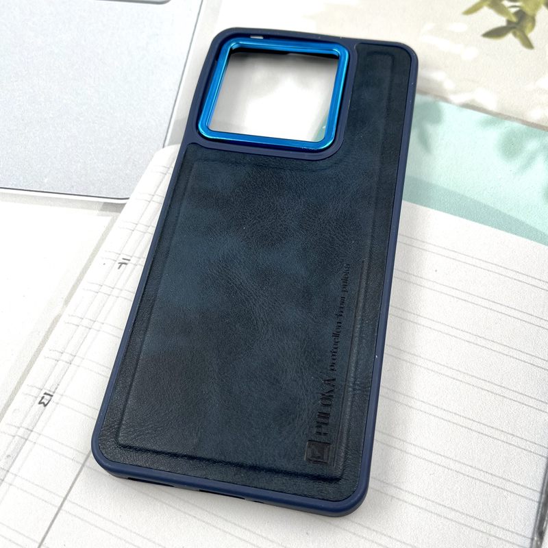 قاب گوشی Xiaomi 13T / Xiaomi 13T Pro شیائومی چرم Puloka Design اورجینال داخل پارچه ای لنز Metal سرمه ای کد 959846 - Image 2