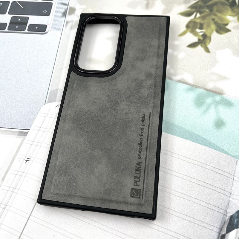 قاب گوشی Galaxy S23 Ultra سامسونگ چرم Puloka Design اورجینال داخل پارچه ای لنز Metal تیتانیوم کد 967628 - Image 2