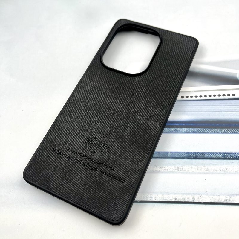 قاب گوشی Redmi Note 14S / Redmi Note 13 Pro 4G / Poco M6 Pro 4G شیائومی Cotton Case مخمل چرمی Hand Made کلاسیک مشکی کد 975982 - Image 2