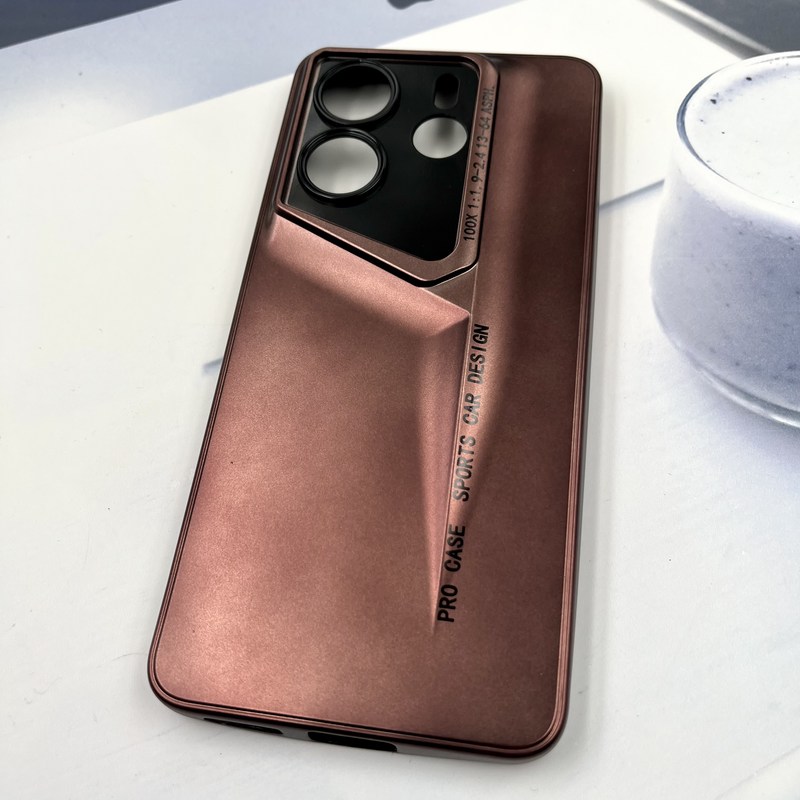قاب گوشی Redmi Note 14 4G شیائومی Sport Design برجسته متالیک محافظ لنز دار مسی کد 976337 - Image 2