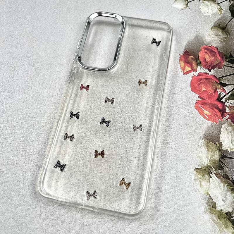 قاب گوشی Galaxy S25 FE سامسونگ Luxury Case سوپر شاین لنز Silver پاپیون رنگی کد 978014 - Image 2