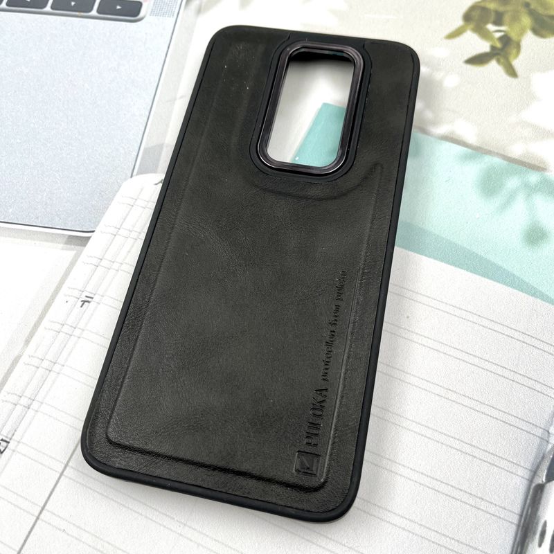 قاب گوشی Redmi Note 8 Pro شیائومی چرم Puloka Design اورجینال داخل پارچه ای لنز Metal مشکی کد 982643 - Image 2
