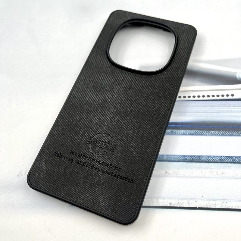 قاب گوشی Redmi Note 14 Pro 4G شیائومی Cotton Case مخمل چرمی Hand Made کلاسیک مشکی کد 995192 - Image 2