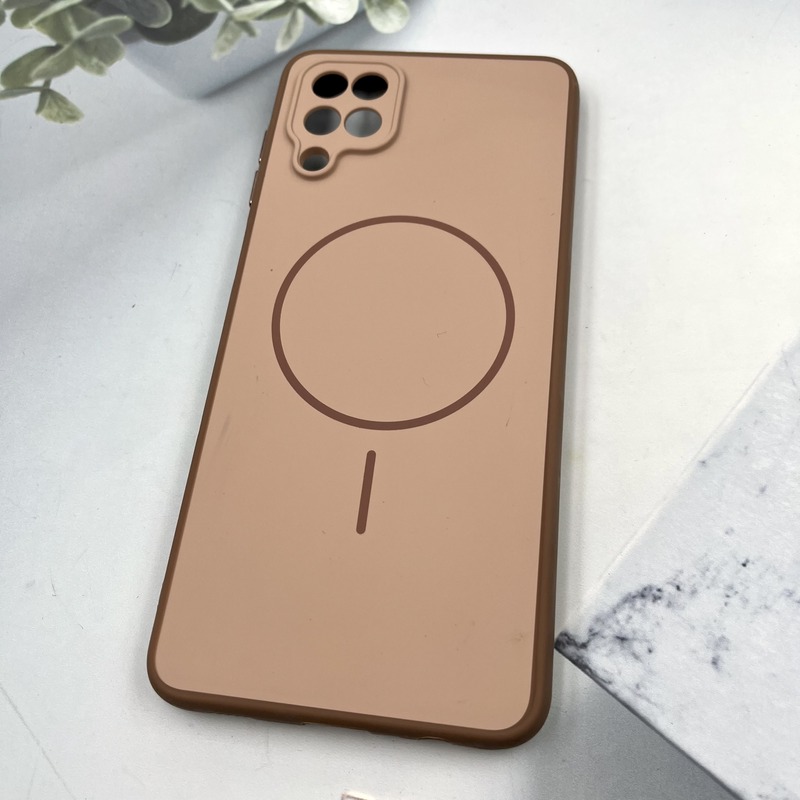 قاب گوشی Galaxy A12 / Galaxy M12 سامسونگ سیلیکونی Soft Case پاستلی طرح مگ سیف Magsafe محافظ لنز دار موکا کد 997291 - Image 2