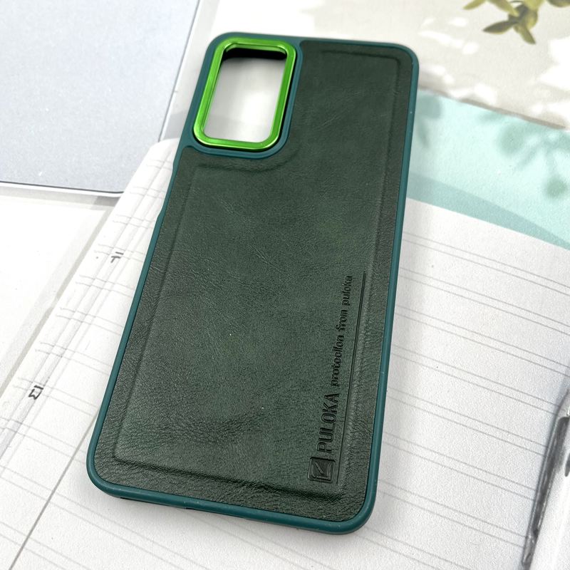 قاب گوشی Redmi Note 11 Pro / Redmi Note 12 Pro 4G شیائومی چرم Puloka Design اورجینال داخل پارچه ای لنز Metal سبز کد 884977 - Image 2
