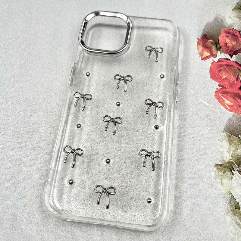 قاب گوشی iPhone 13 / iphone 14 آیفون Luxury Case سوپر شاین لنز Silver پاپیون کد 588449 - Image 2