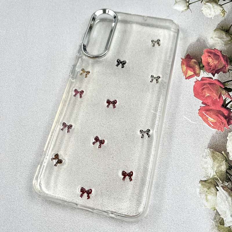 قاب گوشی Galaxy A30S / Galaxy A50S / Galaxy A50 سامسونگ Luxury Case سوپر شاین لنز Silver پاپیون رنگی کد 547001 - Image 2