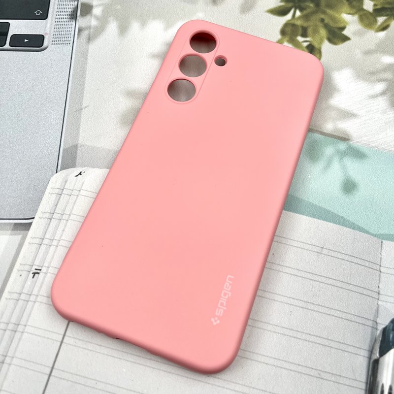 قاب گوشی Galaxy A54 سامسونگ سیلیکونی Spigen اورجینال داخل پارچه ای محافظ لنز دار صورتی کد 111976 - Image 2