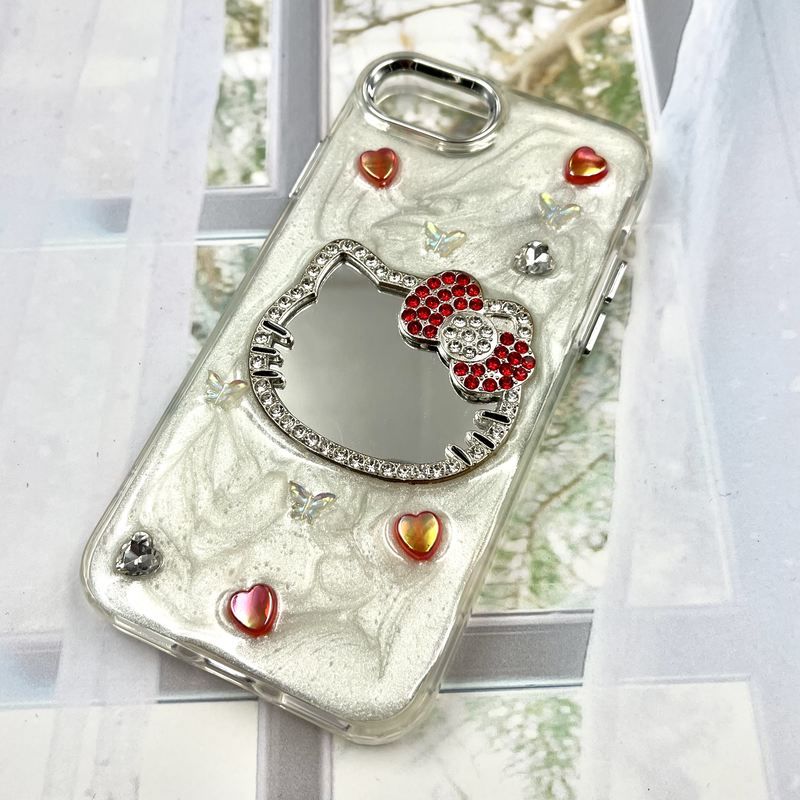 قاب گوشی iPhone 7 / iPhone 8 / iPhone SE 2020 / iPhone SE 2022 آیفون Crystal Stone کریستال الماسی طرح برجسته فانتزی سه بعدی آینه دار کد 123479 - Image 2