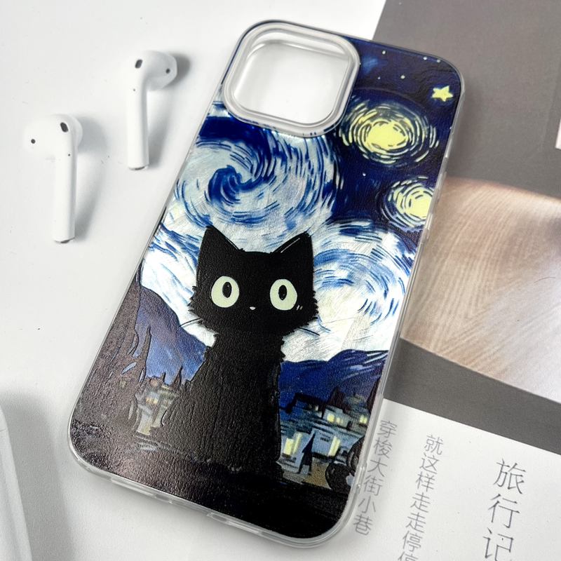 قاب گوشی iPhone 13 Pro Max آیفون Silver Art ضد ضربه Brush طرح ونگوگ کد 136030 - Image 2