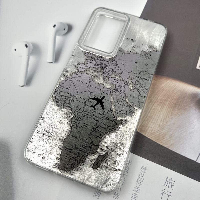 قاب گوشی Redmi Note 11 Pro Plus شیائومی Silver Art ضد ضربه Brush طرح World Fly کد 138367 - Image 2