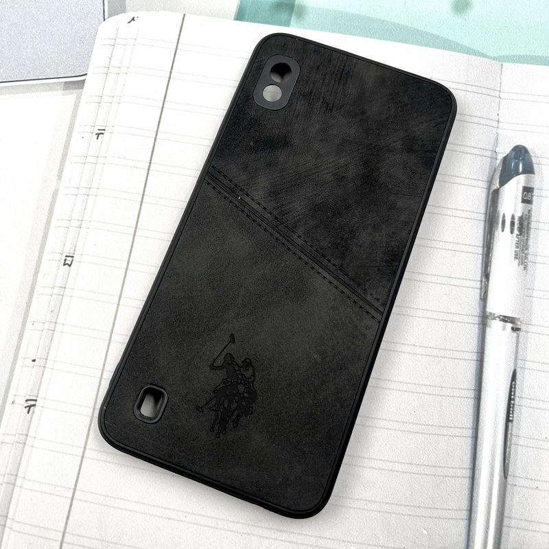 قاب گوشی Galaxy A10 سامسونگ Polo Cover چرم طرح دوخت پولو محافظ لنز دار مشکی کد 139819 - Image 2