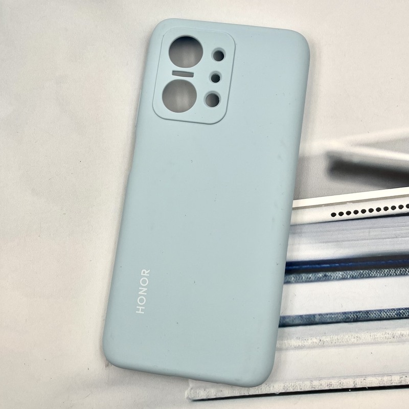 قاب گوشی Honor X7A آنر سیلیکونی پاک کنی اورجینال داخل پارچه ای رنگ آبی آسمانی محافظ لنز دار کد 142012 - Image 2