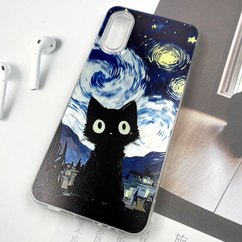 قاب گوشی Galaxy A02 سامسونگ Silver Art ضد ضربه Brush طرح ونگوگ کد 142450 - Image 2