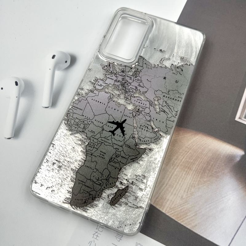 قاب گوشی Galaxy S20 FE سامسونگ Silver Art ضد ضربه Brush طرح World Fly کد 145722 - Image 2