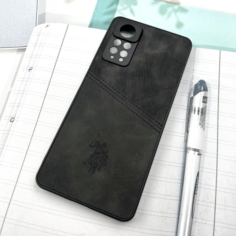 قاب گوشی Redmi Note 11 Pro / Redmi Note 12 Pro 4G شیائومی Polo Cover چرم طرح دوخت پولو محافظ لنز دار مشکی کد 148039 - Image 2