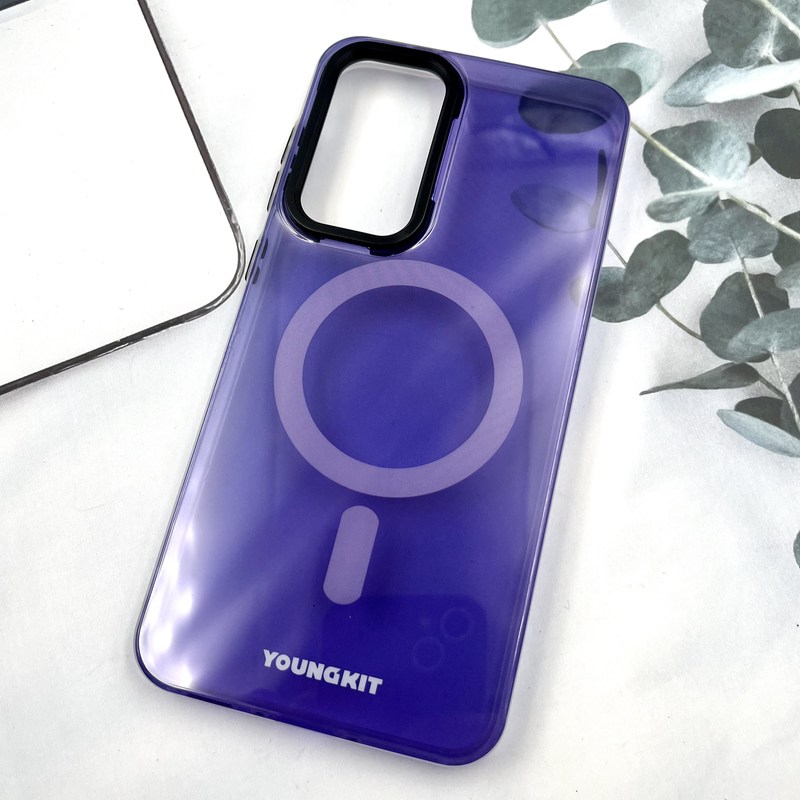 قاب گوشی Galaxy A36 / A56 سامسونگ Youngkit Case طرح مگ سیف Magsafe ایربگ دار لنز برجسته بنفش کد 148333 - Image 2