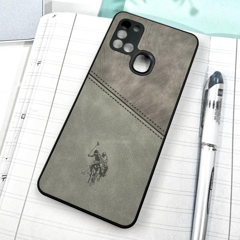 قاب گوشی Galaxy A21S سامسونگ Polo Cover چرم طرح دوخت پولو محافظ لنز دار تیتانیوم کد 171046 - Image 2