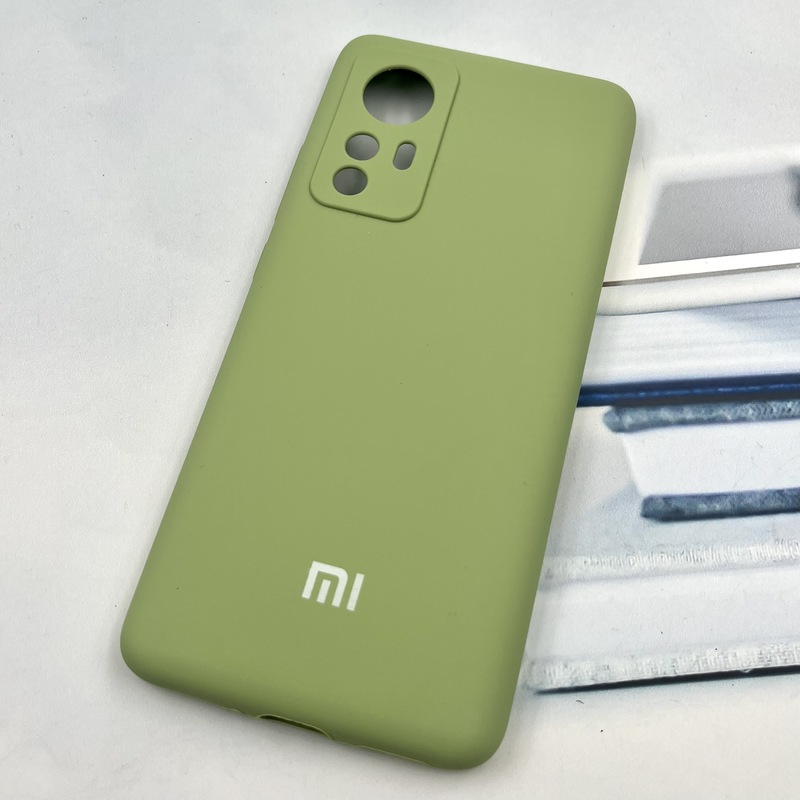 قاب گوشی Xiaomi 12 / Xiaomi 12X شیائومی سیلیکونی پاک کنی اورجینال داخل پارچه ای محافظ لنز دار رنگ سبز روشن کد 179646 - Image 2