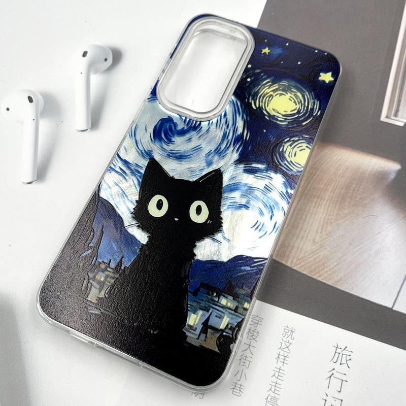 قاب گوشی Galaxy A55 سامسونگ Silver Art ضد ضربه Brush طرح ونگوگ کد 179978 - Image 2