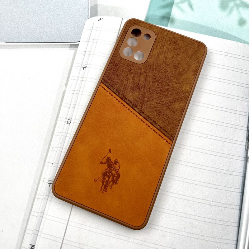 قاب گوشی Galaxy A31 سامسونگ Polo Cover چرم طرح دوخت پولو محافظ لنز دار عسلی کد 197872 - Image 2