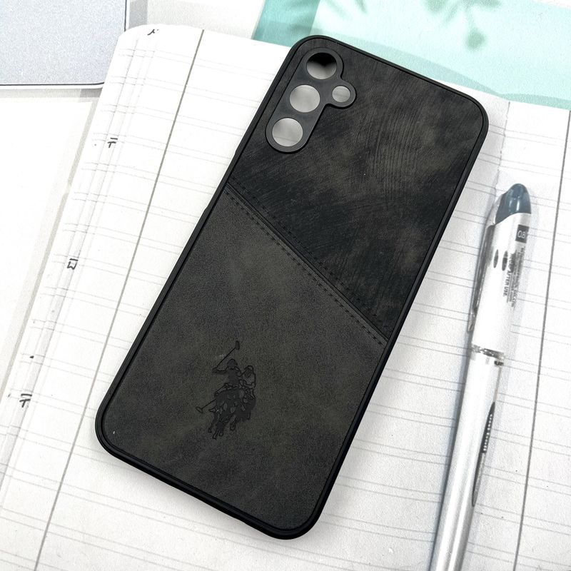 قاب گوشی Galaxy A14 سامسونگ Polo Cover چرم طرح دوخت پولو محافظ لنز دار مشکی کد 209179 - Image 2