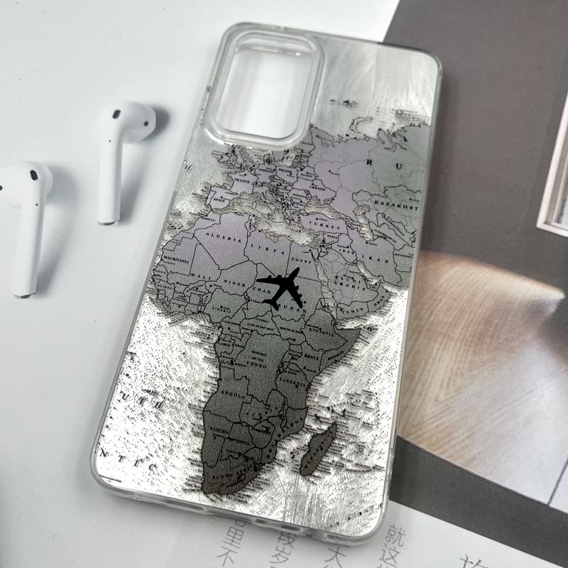 قاب گوشی Galaxy A72 سامسونگ Silver Art ضد ضربه Brush طرح World Fly کد 211252 - Image 2