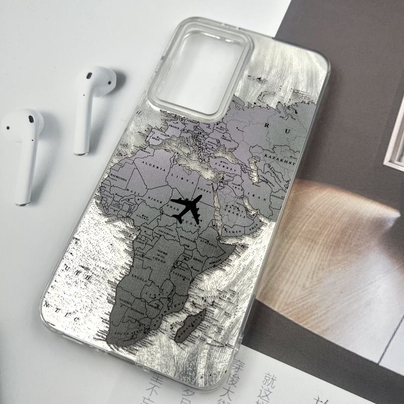 قاب گوشی Galaxy A36 / A56 سامسونگ Silver Art ضد ضربه Brush طرح World Fly کد 220539 - Image 2