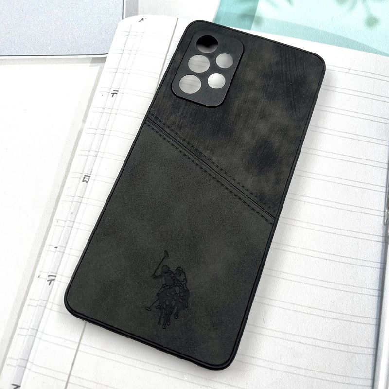 قاب گوشی Galaxy A52 / Galaxy A52S سامسونگ Polo Cover چرم طرح دوخت پولو محافظ لنز دار مشکی کد 229321 - Image 2