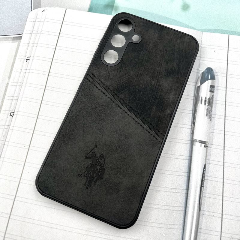 قاب گوشی Galaxy A25 سامسونگ Polo Cover چرم طرح دوخت پولو محافظ لنز دار مشکی کد 246995 - Image 2