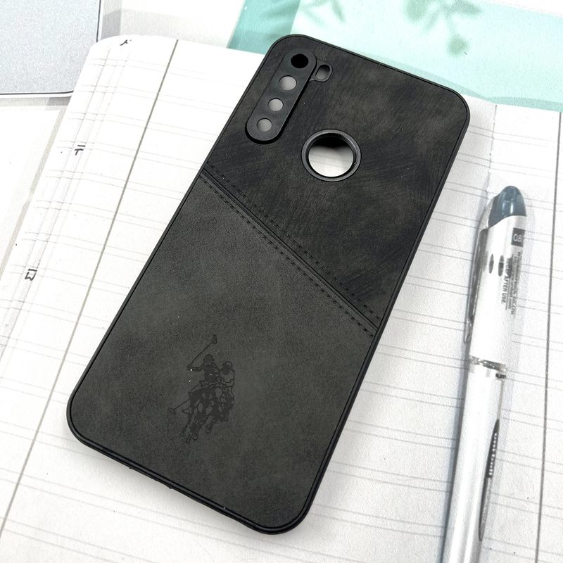 قاب گوشی Redmi Note 8 / Redmi Note 8 2021 شیائومی Polo Cover چرم طرح دوخت پولو محافظ لنز دار مشکی کد 248876 - Image 2